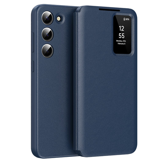 Hoes voor Samsung Galaxy S23+ S916, Techsuit, SmartView, Blauw