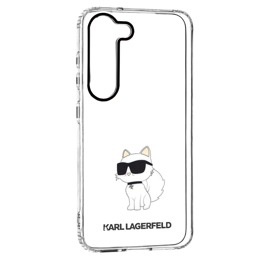 Hoes voor Samsung Galaxy S23 S911, Karl Lagerfeld, Ikonik Choupette, Transparant