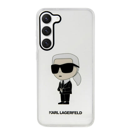 Case for Samsung Galaxy S23 S911, Karl Lagerfeld, Ikonik Karl, Transparent