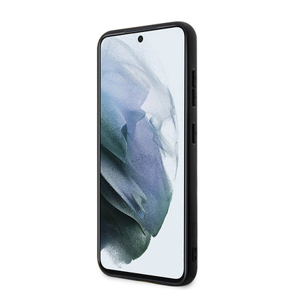 Étui pour Samsung Galaxy S23 S911, Karl Lagerfeld, Saffiano Monogram Metal Logo, Noir