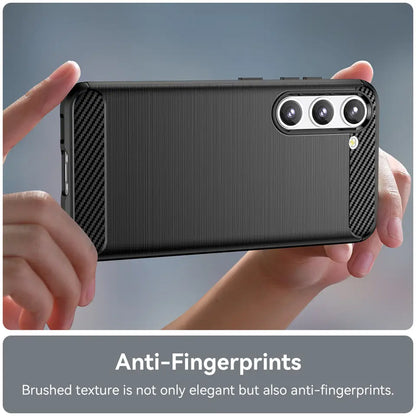 Hülle für Samsung Galaxy S23 S911, Techsuit, Carbon, Schwarz