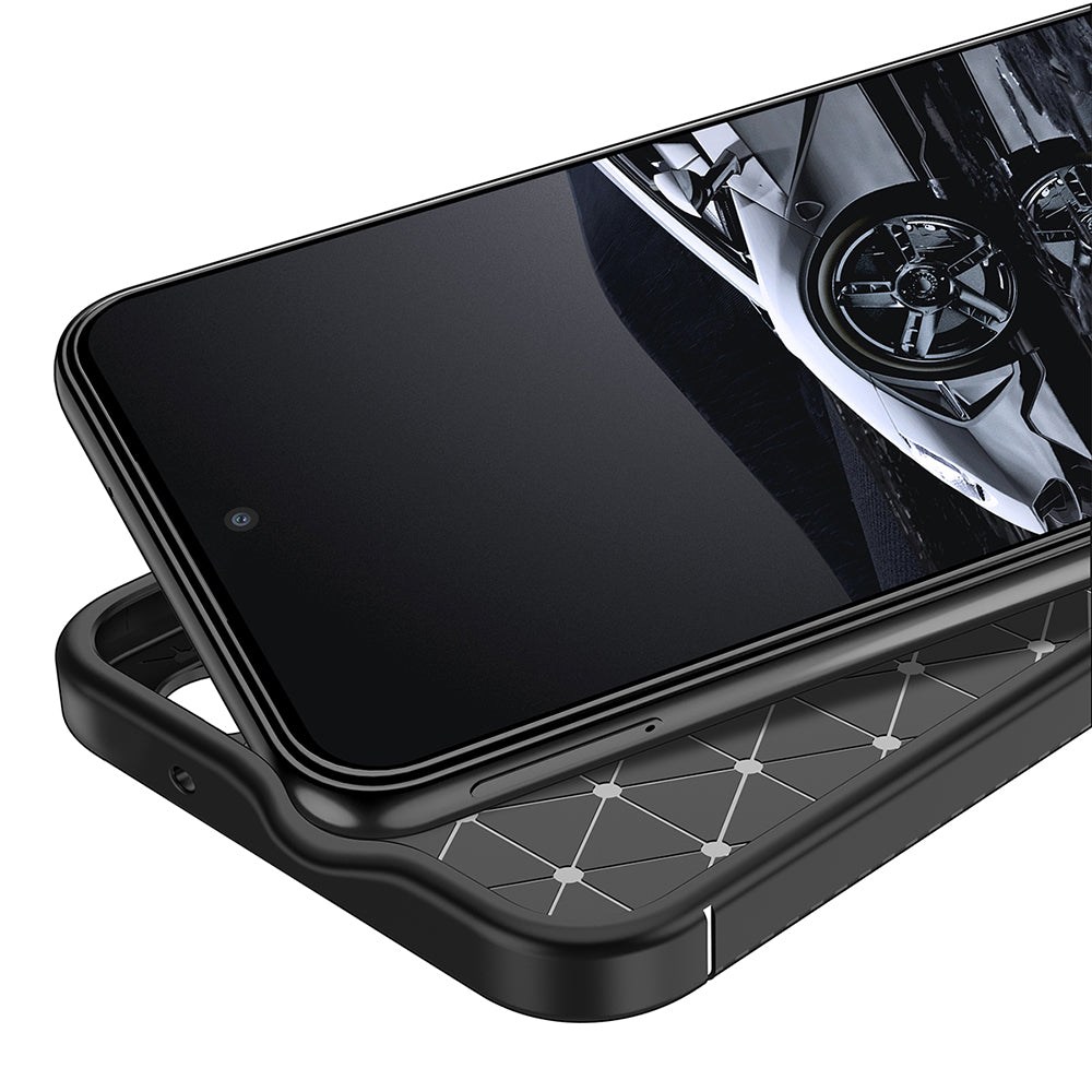 Coque pour Samsung Galaxy S23 S911, Techsuit, Fibre de carbone, Noire