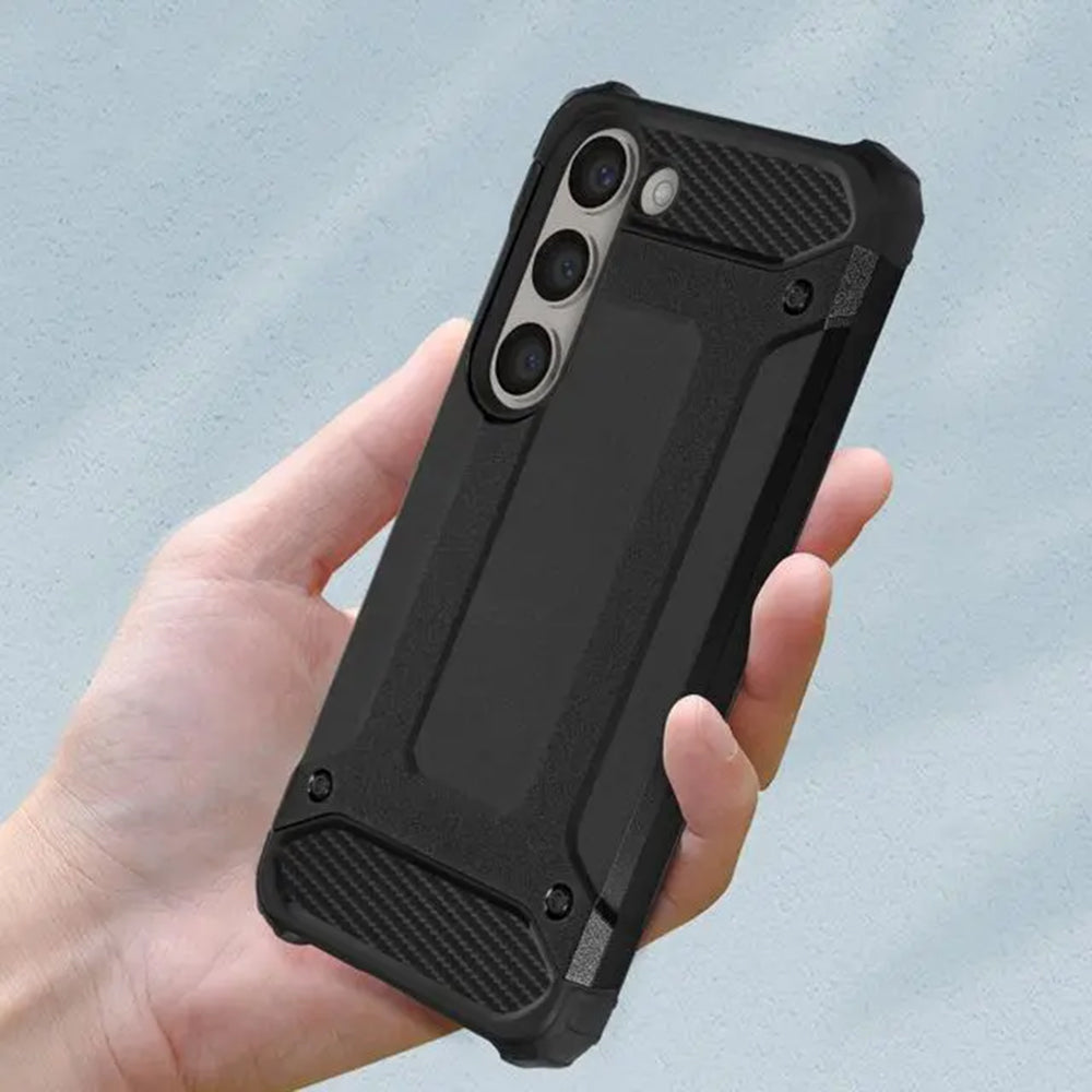 Case for Samsung Galaxy S23 S911, Techsuit, Hybrid Armor, Black