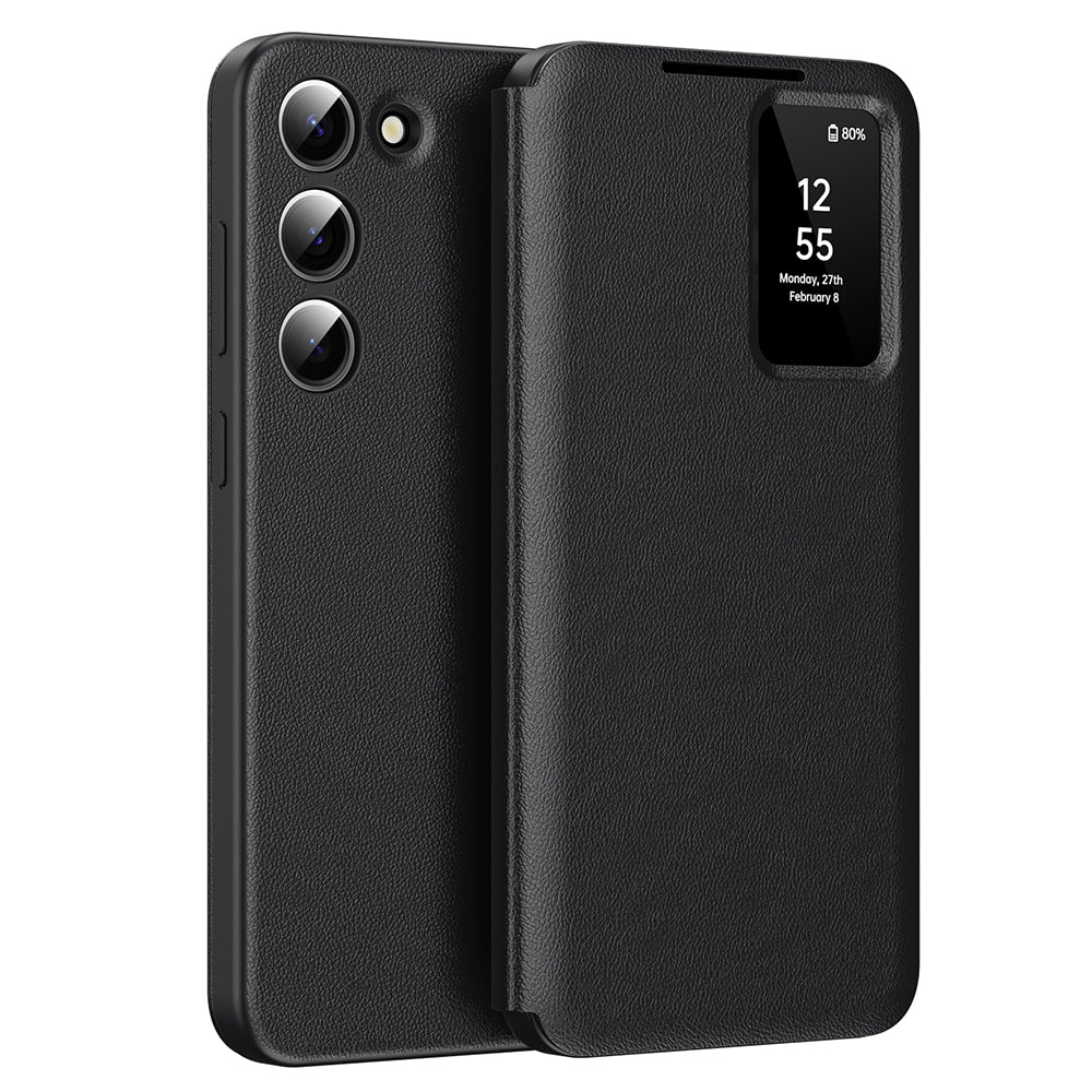 Coque pour Samsung Galaxy S23 S911, Techsuit, SmartView, Noire