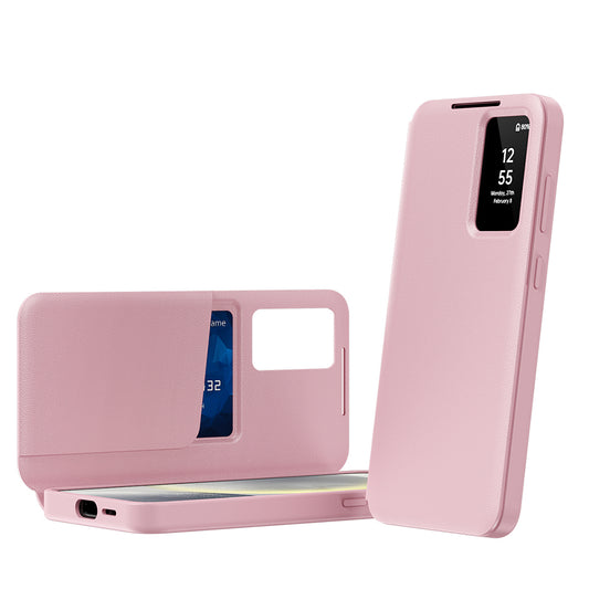 Hülle für Samsung Galaxy S23 S911, Techsuit, SmartView, Rosa