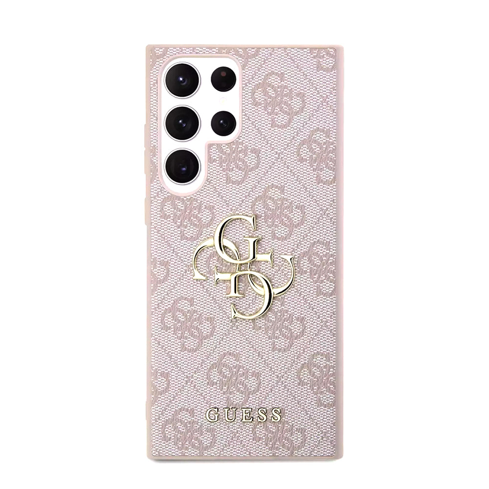 Hülle für Samsung Galaxy S23 Ultra S918, Guess, 4G Big Logo, Rosa
