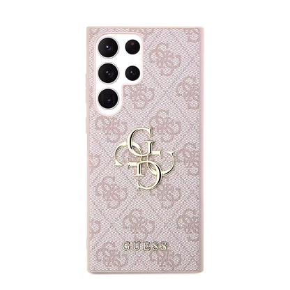 Hülle für Samsung Galaxy S23 Ultra S918, Guess, 4G Big Logo, Rosa