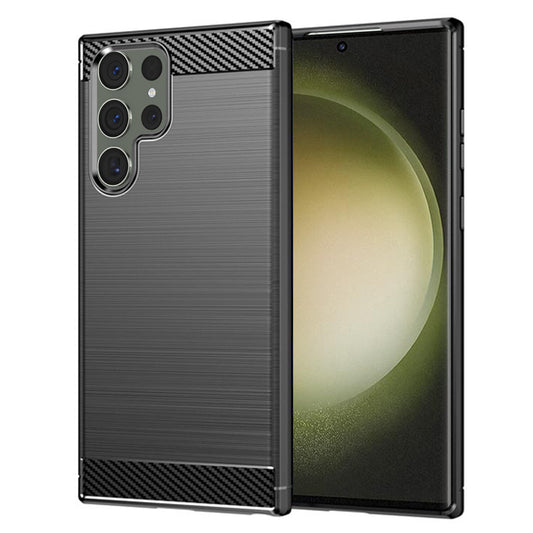 Coque pour Samsung Galaxy S23 Ultra S918, Techsuit, Carbone, Noire