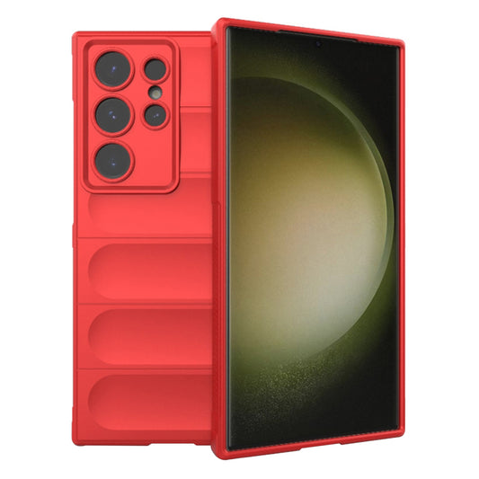 Hoes voor Samsung Galaxy S23 Ultra S918, Techsuit, Magic Shield, Rood