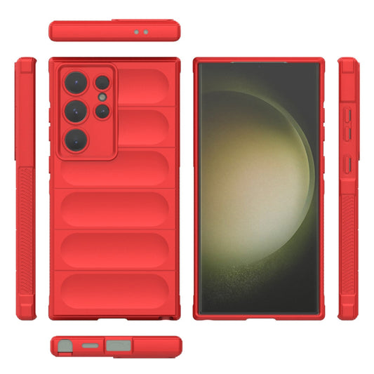Hoes voor Samsung Galaxy S23 Ultra S918, Techsuit, Magic Shield, Rood