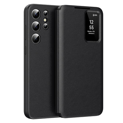 Coque pour Samsung Galaxy S23 Ultra S918, Techsuit, SmartView, Noire