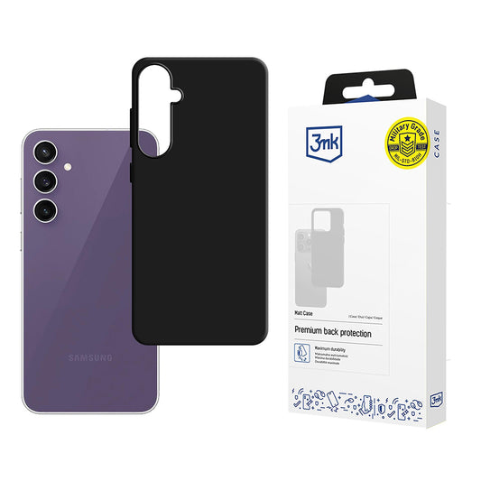 Hoes voor Samsung Galaxy S24 FE S721, 3MK, Mat Zwart