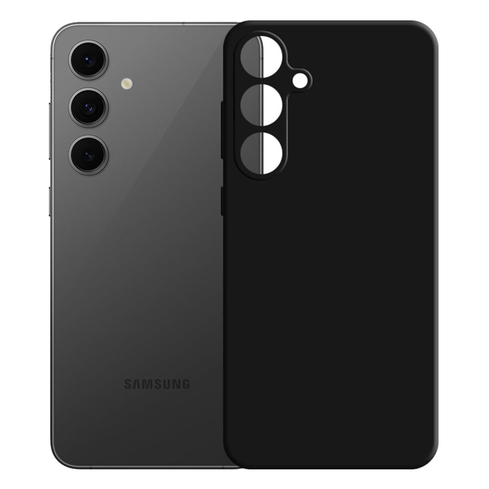 Coque pour Samsung Galaxy S24 FE S721, 3MK, Silicone, Noire