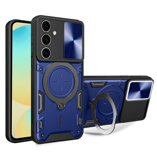Hoes voor Samsung Galaxy S24 FE S721, Techsuit, CamGuard Pro, Blauw