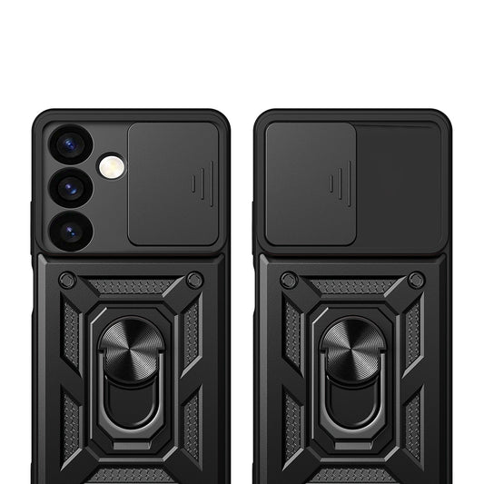 Hoes voor Samsung Galaxy S24 FE S721, Techsuit, CamShield, Zwart
