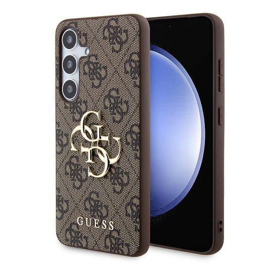 Étui pour Samsung Galaxy S24+ S926, Guess, 4G Big Logo, Marron