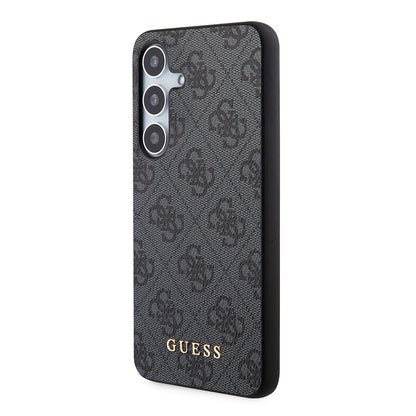 Étui pour Samsung Galaxy S24+ S926, Guess, Logo Or Métal 4G, Noir