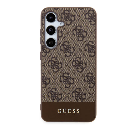 Étui pour Samsung Galaxy S24+ S926, Guess, 4G Stripe, Marron