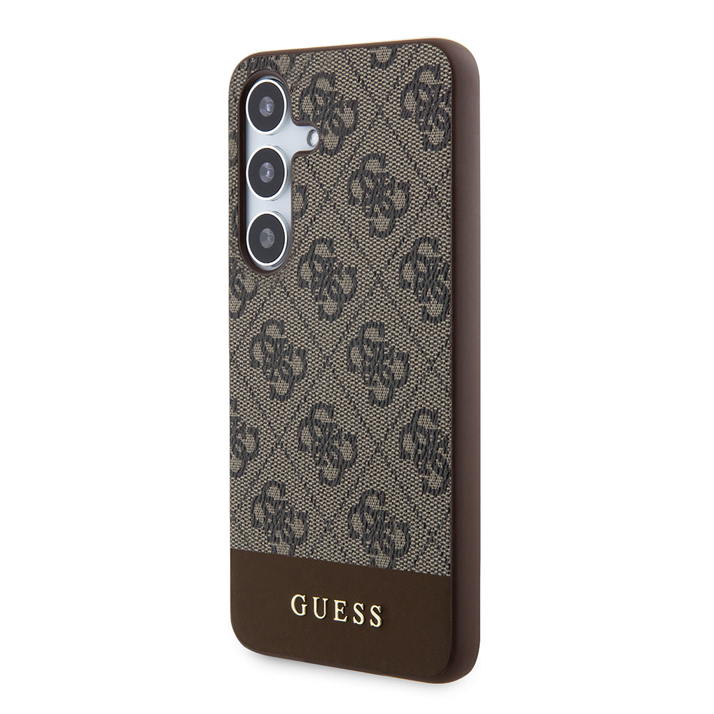 Étui pour Samsung Galaxy S24+ S926, Guess, 4G Stripe, Marron
