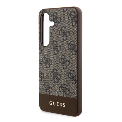 Étui pour Samsung Galaxy S24+ S926, Guess, 4G Stripe, Marron