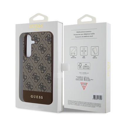 Étui pour Samsung Galaxy S24+ S926, Guess, 4G Stripe, Marron