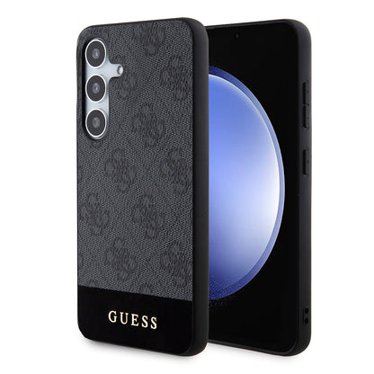 Hoes voor Samsung Galaxy S24+ S926, Guess, 4G Stripe, Zwart