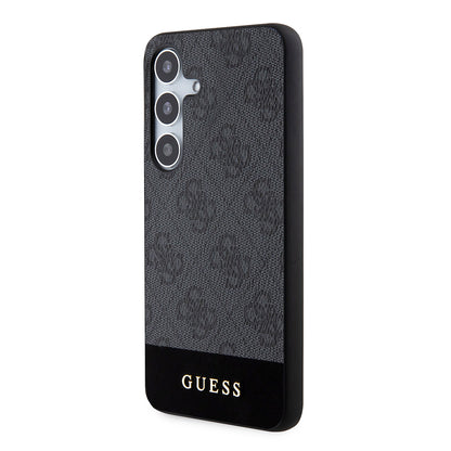 Hoes voor Samsung Galaxy S24+ S926, Guess, 4G Stripe, Zwart