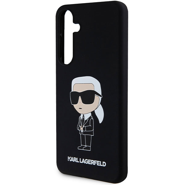 Étui pour Samsung Galaxy S24+ S926, Karl Lagerfeld, Silicone Ikonik NFT, Noir