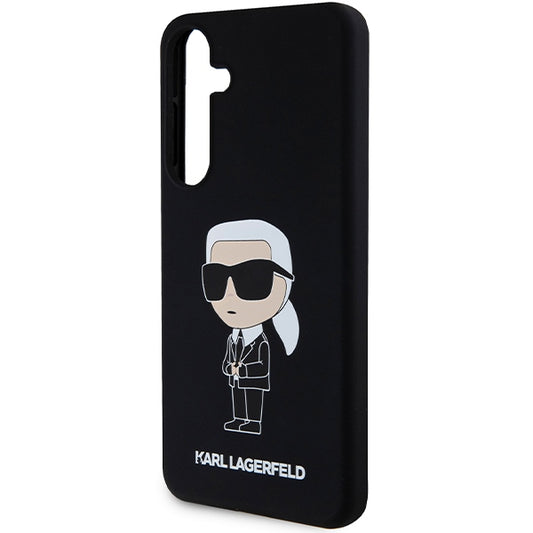 Hoes voor Samsung Galaxy S24+ S926, Karl Lagerfeld, Silicone Ikonik NFT, Zwart