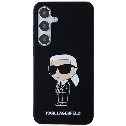 Étui pour Samsung Galaxy S24+ S926, Karl Lagerfeld, Silicone Ikonik NFT, Noir