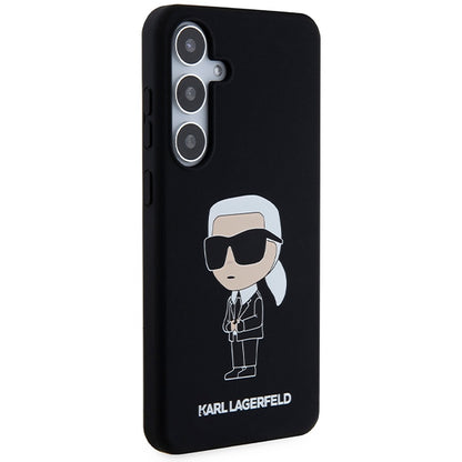 Étui pour Samsung Galaxy S24+ S926, Karl Lagerfeld, Silicone Ikonik NFT, Noir