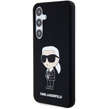 Étui pour Samsung Galaxy S24+ S926, Karl Lagerfeld, Silicone Ikonik NFT, Noir