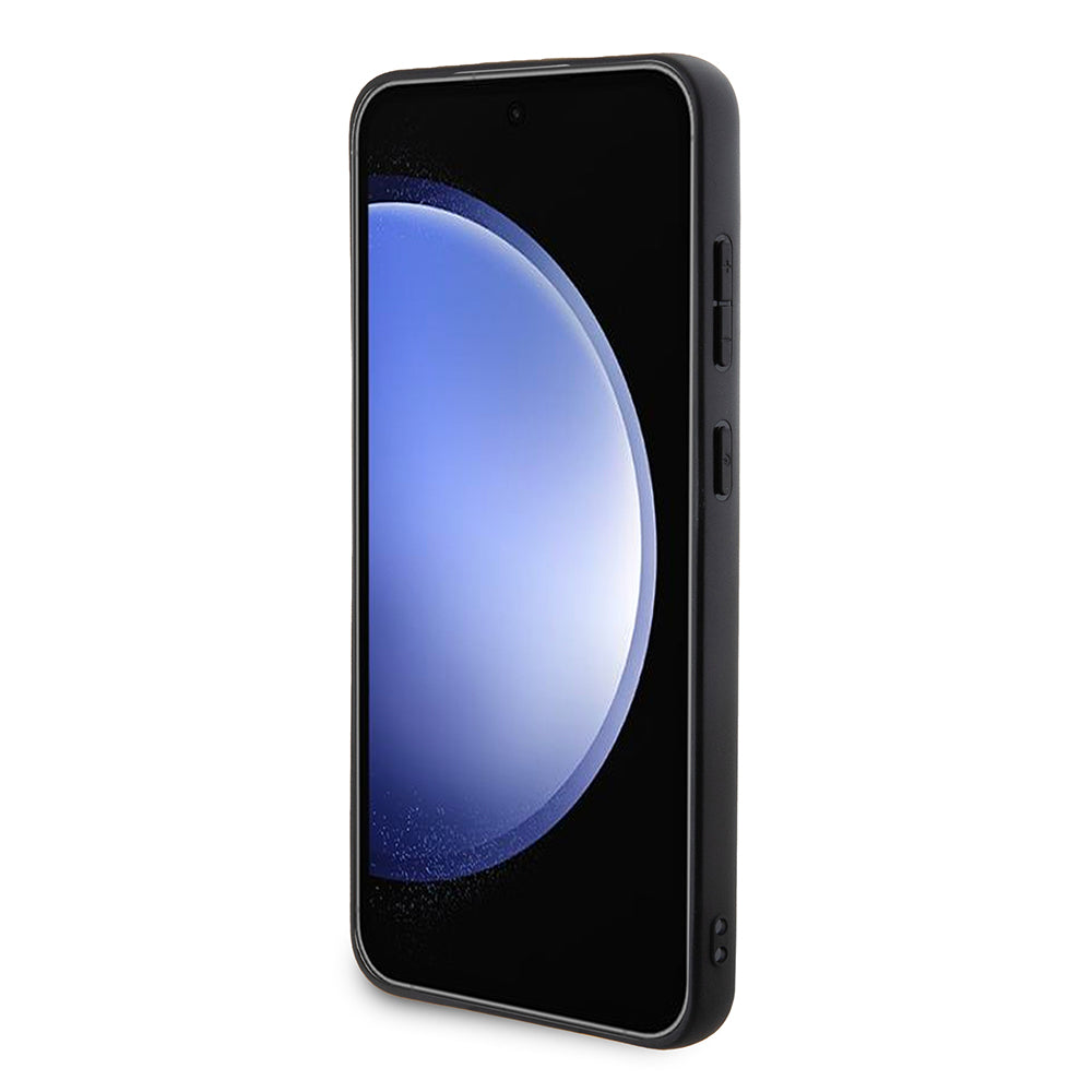 Hoes voor Samsung Galaxy S24+ S926, Karl Lagerfeld, Saffiano Karl & Choupette Metal, Zwart