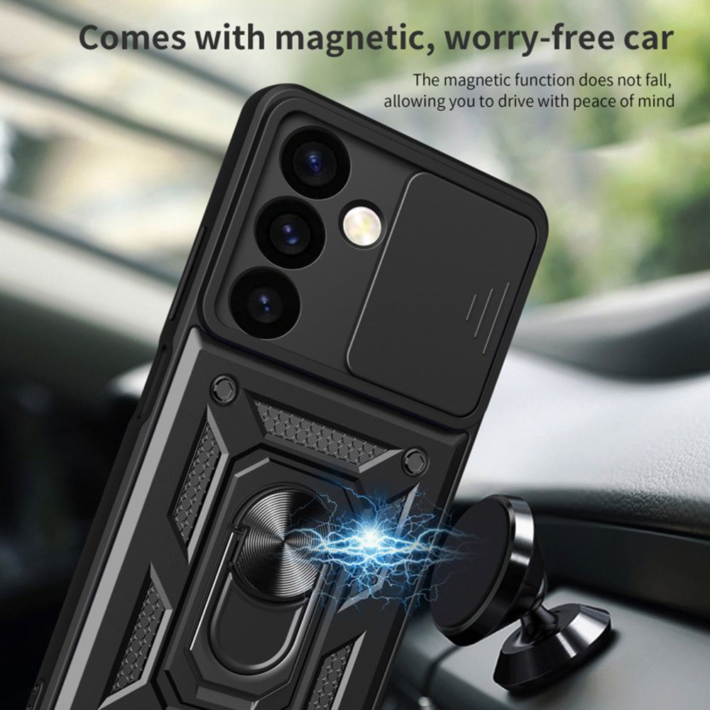 Coque pour Samsung Galaxy S24+ S926, Techsuit, CamShield, Noire