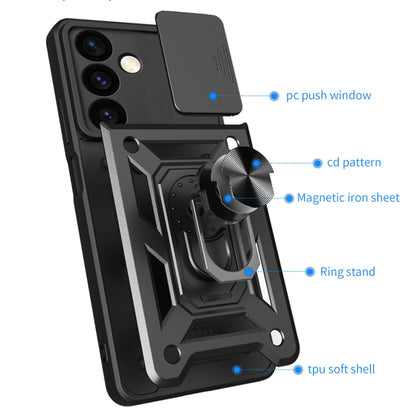 Coque pour Samsung Galaxy S24+ S926, Techsuit, CamShield, Noire