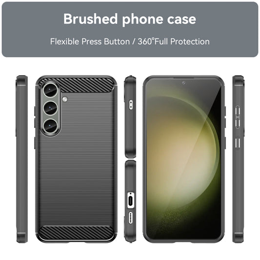 Hoes voor Samsung Galaxy S24+ S926, Techsuit, Carbon, Zwart