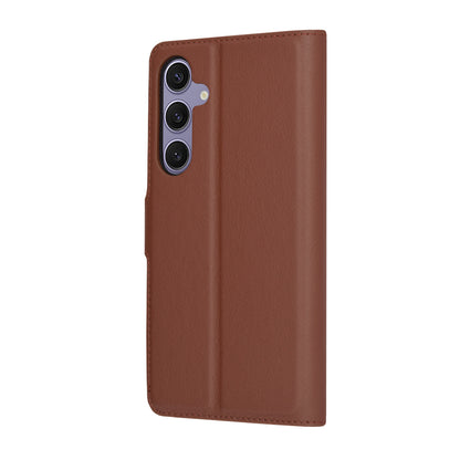 Hoes voor Samsung Galaxy S24+ S926, Techsuit, Leather Folio, Bruin
