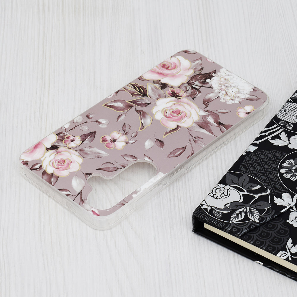 Coque pour Samsung Galaxy S24+ S926, Techsuit, Marble, Gris