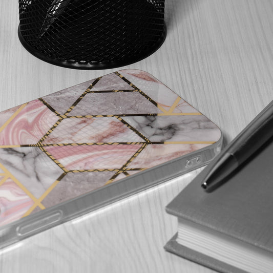 Coque pour Samsung Galaxy S24+ S926, Techsuit, Marble, Rose