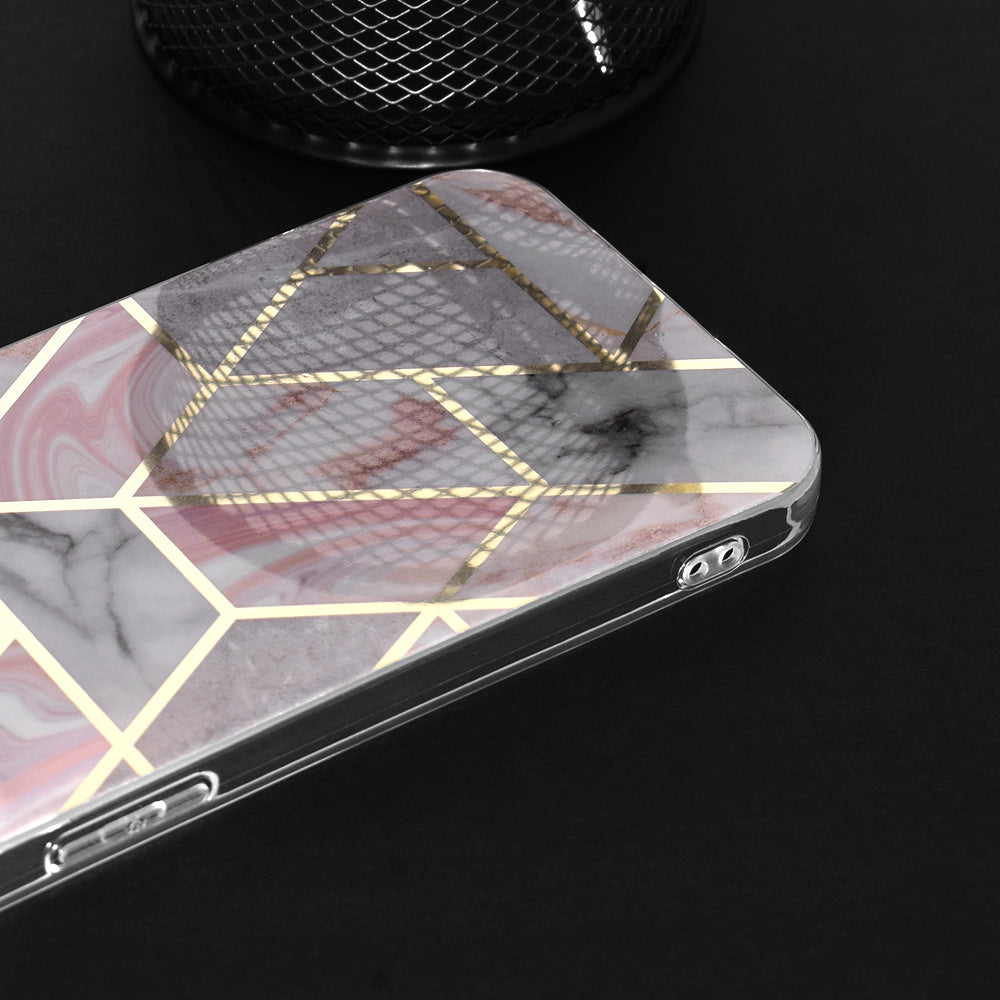 Coque pour Samsung Galaxy S24+ S926, Techsuit, Marble, Rose