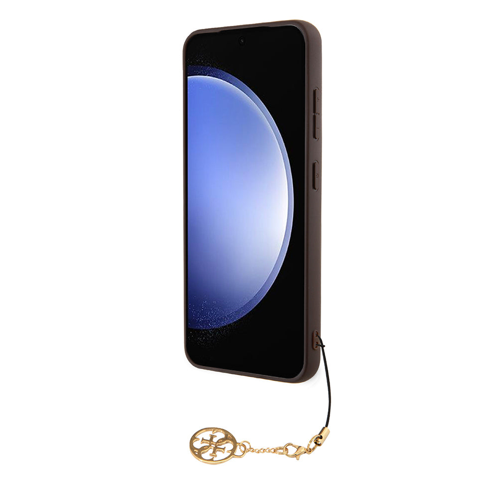 Hoes voor Samsung Galaxy S24 S921, Guess, 4G Charm, Bruin