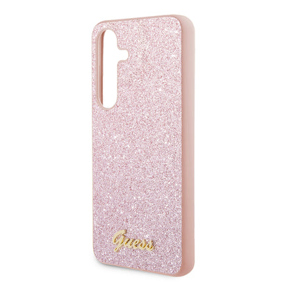 Case for Samsung Galaxy S24 S921, Guess, Glitter Script, Pink
