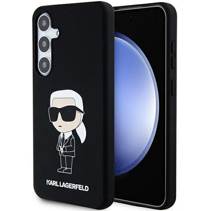 Case for Samsung Galaxy S24 S921, Karl Lagerfeld, Ikonik NFT Silicone, Black