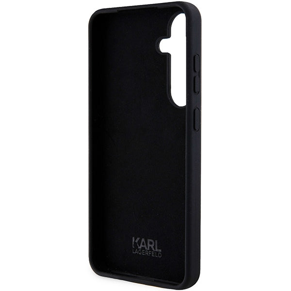 Case for Samsung Galaxy S24 S921, Karl Lagerfeld, Ikonik NFT Silicone, Black