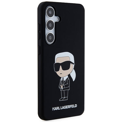 Case for Samsung Galaxy S24 S921, Karl Lagerfeld, Ikonik NFT Silicone, Black