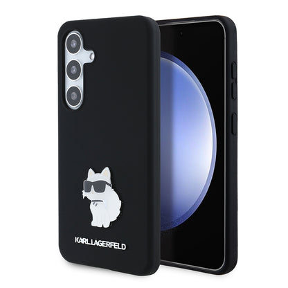 Hoes voor Samsung Galaxy S24 S921, Karl Lagerfeld, Silicone Choupette, Zwart