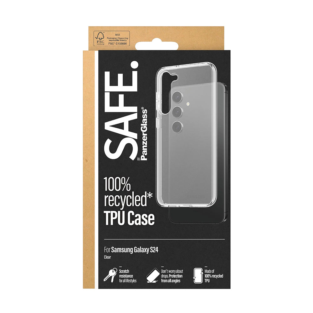 Hoes voor Samsung Galaxy S24 S921, PanzerGlass, Safe., Transparant