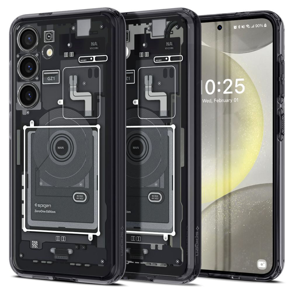 Étui pour Samsung Galaxy S24 S921, Spigen, Ultra Hybrid Zero One, Noir Mat ACS07350