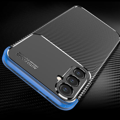 Hoes voor Samsung Galaxy S24 S921, Techsuit, CarbonFiber, Zwart