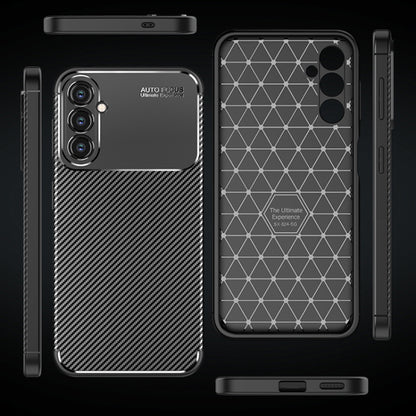 Hoes voor Samsung Galaxy S24 S921, Techsuit, CarbonFiber, Zwart